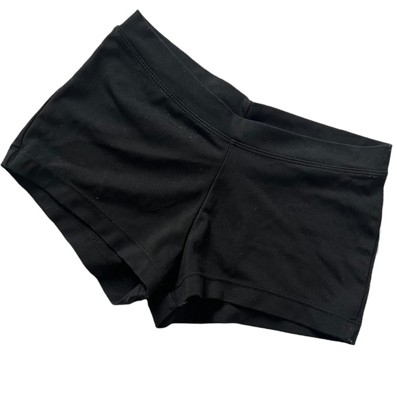CAPEZIO BLACK LOW RISE SPANDEX DANCE / VOLLEYBALL / BIKER SHORTS SIZE MEDIUM - Picture 2 of 5